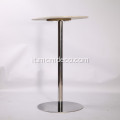 Tavolino da bar in stile breve con base in acciaio inossidabile